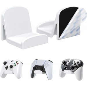 LORANKA-Support Mural Universel pour PS4/PS5/Xbox/Switch - Contr&ocirc;leur Support pour Manette et Casque, Blanc (2 pi&egrave;ce) - Neuf