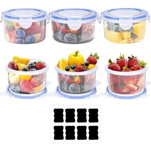 Kalanka-12 Pi&egrave;ces Boite Hermetique Alimentaire, 6 Plastique Boite Conservation Alimentaire, Sans Bpa, 300ml Avec Fermeture &Agrave; Clic, Adapt&eacute;s Au Lave-Vaisselle, Au Cong&eacute;lateur Et Micro-Ondes - Neuf