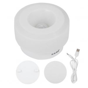 HJLIAN Lampe LED intelligente a capteur, veilleuse d'interieur avec controle de la lumiere, induction du corps humain, blanche - Neuf
