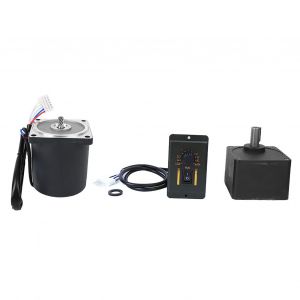 Moteur reducteur a engrenages 25 W CA 220 V, regulateur de vitesse pour equipement d'automatisation (rapport de reduction 75 k¿¿) - Neuf