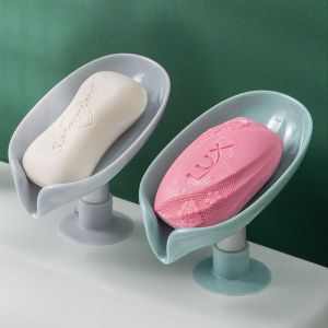 Ventouse porte-Savon 2 Charges (Vert et Gris), Douche, Savon à Vaisselle, Évier de Cuisine en Éponge Titulaire, porte-Savon avec Égouttoir, Facile à Nettoyer la Cuisine, porte-Savon - Neuf