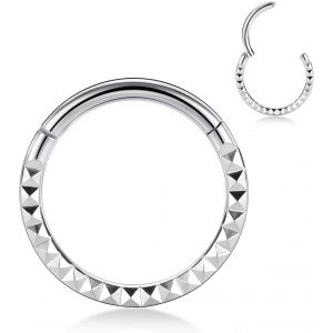 Kal-Boucles D'oreilles 16 G En Acier Inoxydable Pour Septum, Daith, Rook, Tragus, H&eacute;lix, Cartilage, Lobe Septum, Bijoux Serpent, Pyramide, Fl&egrave;che, &Eacute;toile, Anneau Segment&eacute; &Agrave; Charni&egrave;re - Neuf