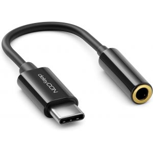 Headphone Adapter 10 Cm Usb C To 3.5 Mm Aux Jack-Compatible With Apple Google Huawei Xiaomi Smartphone Mobile Phone Tablet Laptop Pc Surface Etc. Black - Neuf