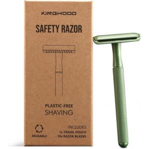 Rasoir De S&eacute;curit&eacute;,Rasoir &Agrave; Lame Unique Pour Homme,Rasoir En M&eacute;tal Avec 10 Lames &Agrave; Double Tranchant - Neuf