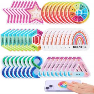 KAL-48Pcs Stickers Sensorielles D'Anxiété, Bandes Calmes Texturées En Gravier Pour Soulager Le Stress, Usage Unique, Multicolore, Vinyle, Indoor, Métal, Verre, Bois, Plastique, Véhicule, Mur - Neuf