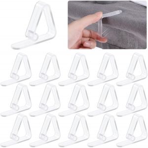 Sjzg-Lot De 16 Pinces &Agrave; Nappe En Plastique Transparent Pour R&eacute;union, Mariage, Maison, F&ecirc;te, &Eacute;v&eacute;nements Int&eacute;rieurs Et Ext&eacute;rieurs (5,5 X 4 X 4 Cm) - Neuf