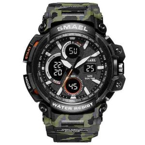 Montre &Agrave; Quartz Camouflage Pour Homme, Double Affichage, Pour Sports De Plein Air - Neuf