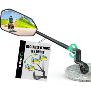 Subzonal-R&eacute;troviseur V&eacute;lo Anti-Chute Stable, Surdimensionn&eacute; Pas Facile &Agrave; Bloquer, Pour Guidon (Gauche) - Neuf