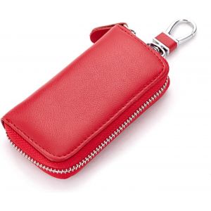 Etui Porte-Cl&eacute; Cuir,Etuis Porte-Cl&eacute;s de Voiture,Porte Clef Cuir,Portefeuille,Porte-cl&eacute;s avec Crochet en m&eacute;tal Et Fermeture &eacute;clair,Pochette Porte Cles Avec 6 crochets.[D44] - Neuf