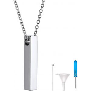 Tianyi-Collier Urne Funéraire Acier Inoxydable, Collier Arbre De Vie/Colonne/Chat/Sablier/Coeur, Pendentif Personnalisé Collier Urne Crémation Pour Homme Femme - Neuf