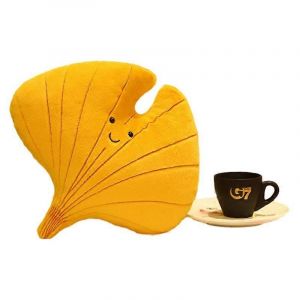 Coussin en peluche en forme de feuille d'&eacute;rable et de coeur pour fille, poup&eacute;e en forme de feuille de ginkgo, coussin pour canap&eacute;, poup&eacute;e en chiffon-Mod&egrave;le Ginkgo - Neuf