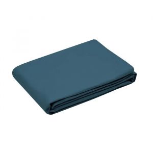 Housse De Couette En Percale De Coton Uni 240 X 220 Cm Elys&eacute;e P&eacute;trole - Neuf
