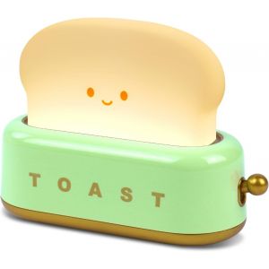 Veilleuse Pain, Peut Être Chronométré Mignonne Lampe De Toast De, Usb Rechargeable Dimmable Veilleuse Enfant, Décor De Chevet De Chambre À, Cadeau D'Anniversaire Adapté Aux Enfants¿Vert¿ - Neuf