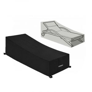 Housse De Chaise De Jardin En Tissu Oxford 420d - 210 &times; 75 &times; 80/40 Cm, Imperm&eacute;able Et Coupe-Vent, Pour Loisirs - Neuf