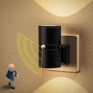 Veilleuse Led Dimmable Avec D&eacute;tecteur De Mouvement (On/Auto/Off),R&eacute;glable 0-100lm,3000k Blanc Chaud Pour B&eacute;b&eacute; Et Enfant,Couloir - Neuf