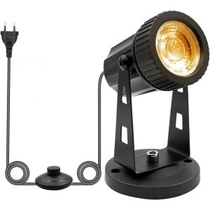 Subzonal-3w Spot Led Projecteur D'int&eacute;rieur Blanc Chaud Cob Avec Piquet En Terre Interrupteur Manuel, Projecteur Pour Plantes Int&eacute;rieur 300lm Avec 1.8m De C&acirc;ble Avec Fiche Pour Plantes, Couloir, Int&eacute; - Neuf
