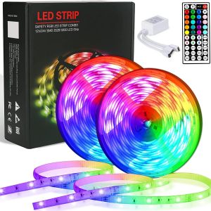 Bande Led Rgb 10 M, Contrôle Via Application Smartphone, 16 Millions De Couleurs, Bande Led Lumineuse Pour La Décoration Intérieure - Neuf
