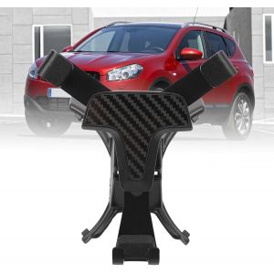 JGD-Support Stand Téléphone Mobile pour Qashqai J10 2006-2013 Navigation Voiture Flexible Réglable Fibre Carbone Noir - Neuf
