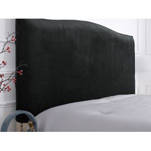 Housse De T&ecirc;te De Lit Noire 200 X 75 Cm, Anti-Poussi&egrave;re Et Antid&eacute;rapante - Neuf