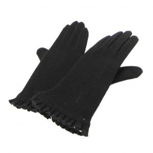 Promotion ! Gants Laine 'clothilde' Noir - Neuf