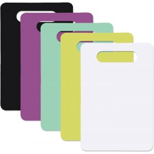 5 Pi&egrave;ces Planches &Agrave; D&eacute;couper Flexible, Sans Bpa, Planches &Agrave; D&eacute;couper Plastiques Antid&eacute;rapant, Planches A Decouper De Cuisine Avec Trou De Suspension Pour L&eacute;gumes, Fruits, Viande(29&times;19cm&iquest; - Neuf