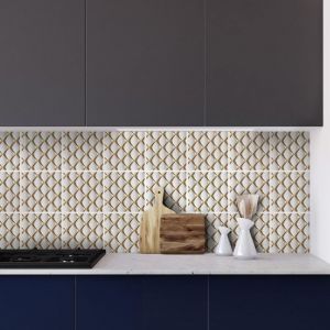 Eryi-32 X Feuilles Mural Stickers Carrelage 2d Imperméables Carreau De Ciment Adhesif, Autocollants Carreaux Dosseret Pour Cuisine, Salle De Bain La Décoration À La Maison / 10 X 10 Cm / T1057 - Neuf