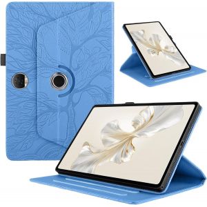 Coque Pour Honor Pad 9 12.1"" 2023 (Hey2-W09) Coque Tablette Pu Cuir 360°Rotatif Multi-Angle Stand Flip Protection Housse Etuis Tablette Honor Pad 9 12.1"" Arbres Rotating Cover,Bleu - Neuf