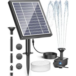 Fontaine solaire pour extérieur - Pompe de bassin solaire - 2,5 W - Avec filtre - Pompe à eau solaire flottante - Neuf