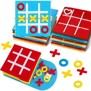 Chenquansarl-Tic Tac Toe - Mini Jeu De Soci&eacute;t&eacute; De Strat&eacute;gie Pour Enfants - Jouet &Eacute;ducatif Classique - Jeu De F&ecirc;te Pour L'int&eacute;rieur - Cadeau &Agrave; Remplir De Sacs Cadeaux - Cadeaux De F&ecirc;te - Neuf