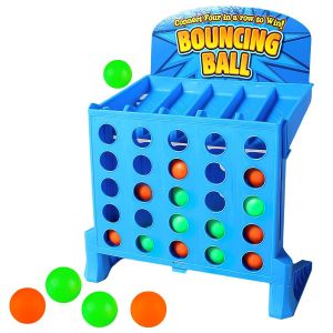 Jeu De Rebond, Jeu De Societe, Jeu De Societe De Strategie Pour Enfants, Ensemble De Jeu Quatre Dans Une Rang&eacute;e, Bounce Ball Party Game, Puissance 4 Shots Jeux Enfants, Jeux Interactifs - Neuf