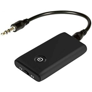 Adaptateur Bluetooth 5.0 2-en-1 Transmetteur & R&eacute;cepteur - Sortie St&eacute;r&eacute;o 3.5mm, aptX Audio pour Casque, TV, PC, Voiture & Enceinte - Neuf