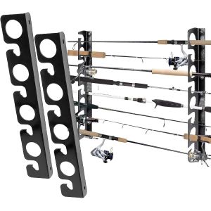 Lbgwp60-Portecanne À Pêche, 1 Paire Support Canne À Pêche Ratelier, Support De Canne À Pêche Horizontal, Rod Rack Stockage De 8 Pôles, Ratelier Canne A Peche Pour Garage, Bateaux, Montage Plafond Ou - Neuf