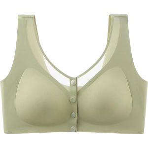 Soutiens-Gorge Sans Couture Pour Femmes, Fermeture Frontale, Sans Fil, Confortable, Fermeture Facile, Soutien-Gorge De Sport, Bralettes Soutien Gorge Bandeau Forte Poitrine - Neuf