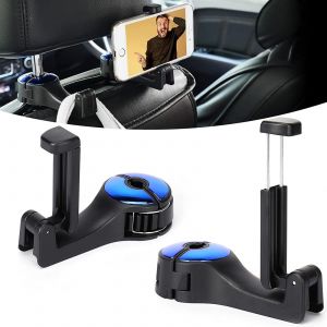 Support De Tablette 2 En 1 Pour Appui-T&ecirc;te De Voiture, T&eacute;l&eacute;phone Portable, 2 Pi&egrave;ces - Neuf