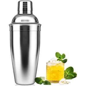 Shaker &Agrave; Martini Avec Passoire Int&eacute;gr&eacute;e &iquest; Acier Inoxydable Gris - Neuf
