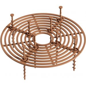 Eryi-2 Pièces Grille De Protection Pour Pot De Fleurs, Grille Protection Plante 30 Cm Découpable, Rond Brun Grille Pour Pot De Fleurs Pour Chiens, Chats, Enfants, Animaux De Compagnie - Neuf