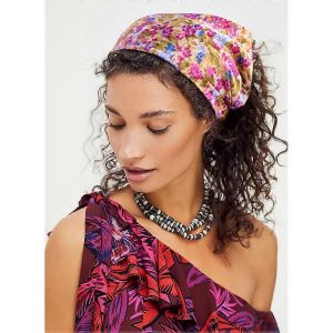 Bandanas De Cheveux Floraux 4pcs,Bandanas Pour Femmes Foulard De Cheveux En Mousseline De Soie Bandeau Floral Avec Clips - Neuf
