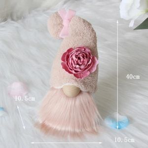 Poup&eacute;e Sans Visage En Peluche Douce Cr&eacute;ative Adorable Ornement En Peluche Saint-Valentin Cadeau Festival D&eacute;coration De La Maison Rose - Neuf