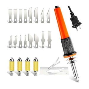 Kit D'outils De Coupe-Couteau Chaud Électrique De 22 Pièces Avec Gabarits De Pochoir Pour Une Coupe De Précision Sur Du Plastique Mince Et Souple - Neuf