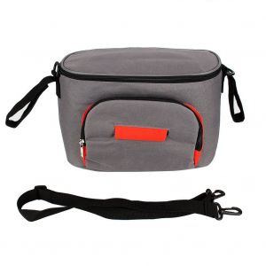 Sac De Rangement Etanche Pour Poussette De Bebe, Sac De Rangement Suspendu, Porte-Biberon, Porte-Gobelet (Gris) - Neuf