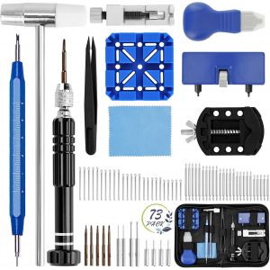 Nbgcm-Kit Outil Montre, Kit Réparation Montre Professionnel, Kit Changement Pile Montre, Outil Montre Bracelet, Tournevis Réparation Montre,Chasse Goupille Montre, Ouvre Boîtier Montre,Kit Démontage - Neuf