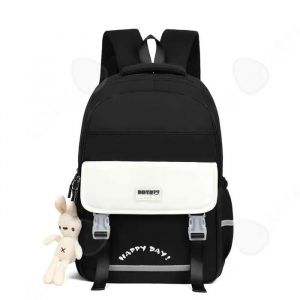 C Sac &agrave; dos scolaire 45x30x16cm sac d'&eacute;cole pour &eacute;tudiants l&eacute;ger grande capacit&eacute; femme gar&ccedil;ons sacs &agrave; dos imperm&eacute;able noir cartable - Neuf