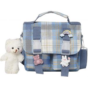 Sac &agrave; dos &eacute;cole japonaise Sac &agrave; main Sac &agrave; dos durable Sac &agrave; dos Sac esth&eacute;tique Sac esth&eacute;tique pour l&iquest;&eacute;cole, bleu - Neuf