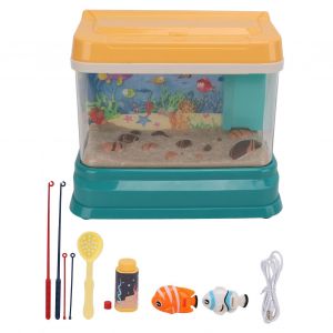 Jeu de p&ecirc;che &eacute;lectrique, jouet pour pratiquer la patience, chargement USB, musique cool, lumi&egrave;re, simulation d'aquarium - Neuf