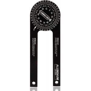 KALANKA-Rapporteur d'angle professionnel pour scie &agrave; onglet de 17,8 cm, angle de 360&deg;, en aluminium et m&eacute;tal, jauge &agrave; onglet pour coin int&eacute;rieur ext&eacute;rieur, plinthe, travail du bois, construction - Neuf