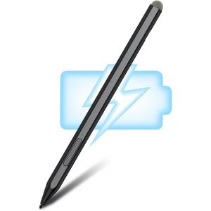 Stylet Avec Sensibilité À La Pression De 1024, Gomme Et Clic Droit, Compatible Avec Surface Pro X/9/8/7/6/5/4/3, Surface Go 3/Book 3/Laptop 4/Studio 2, Vivobook Flip 14 (Noir) - Neuf