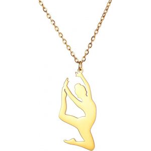 Kal-Inspiration Gymnastique Pendentif Collier Ballet Ballerine Sport Danse Solo Usa Gymnastique Choker Équipe Bijoux Fille Femme Coach Fille - Neuf