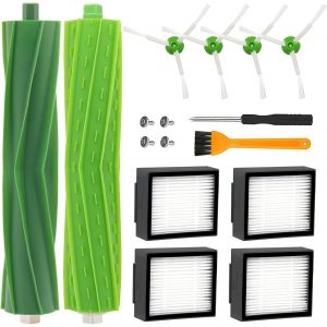 Accessoires De Remplacement Aspirateur Pour Roomba J7 J7+ I7 I7+ I7 Plus E5 E6 E7 8 I8+ I6 I6+ I3 I3+ I4 I4+Pièces De Rechange, 4 Filtre,4 S Latérales, 2 S En Caoutchouc - Neuf