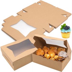Letnerny-10 Pi&egrave;ces Bo&icirc;te P&acirc;tisserie En Carton Pour G&acirc;teau, Biscuits Et Transport - Emballage Pour Mariage - Neuf