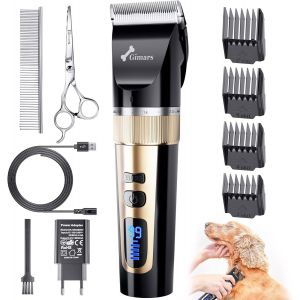 Jgd-3 En 1 Tondeuse Chien Professionnelle 4 Vitesses 7000 Rpm, Tondeuse Pour Chien Poil Long Epais Silencieuse, Animaux Rechargeable Sans Fil Pour Chats Et Chiens - Neuf